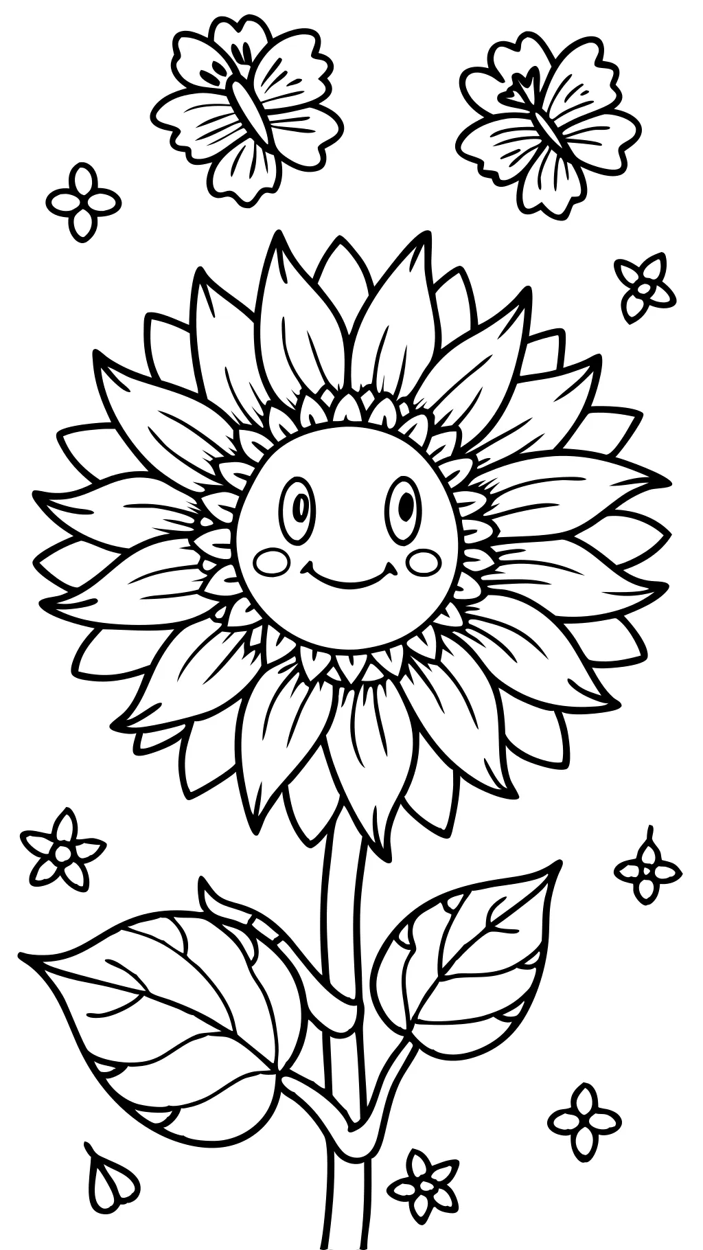 sunflower color pages